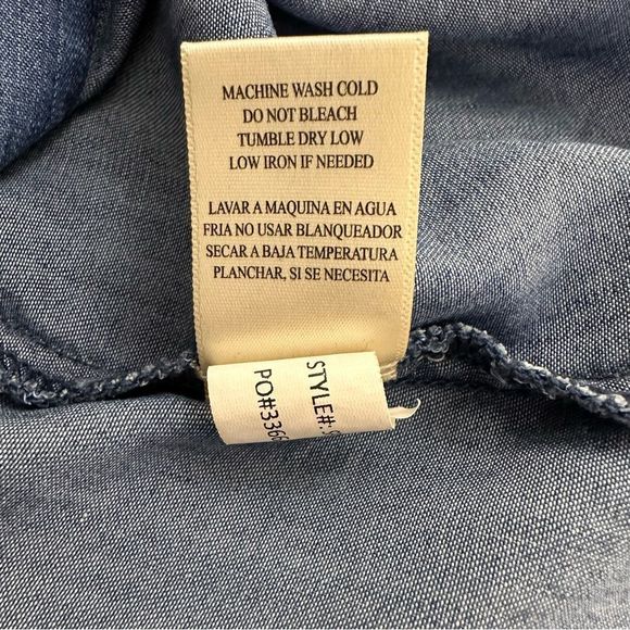 Sneak Peek denim button down top size M - Picture 7 of 10